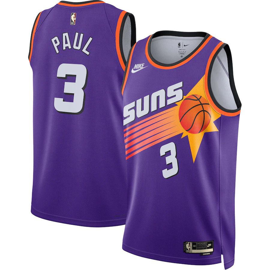 Men Phoenix Suns #3 Chris Paul Nike Purple Classic Edition 2022-23 Swingman NBA Jersey->phoenix suns->NBA Jersey